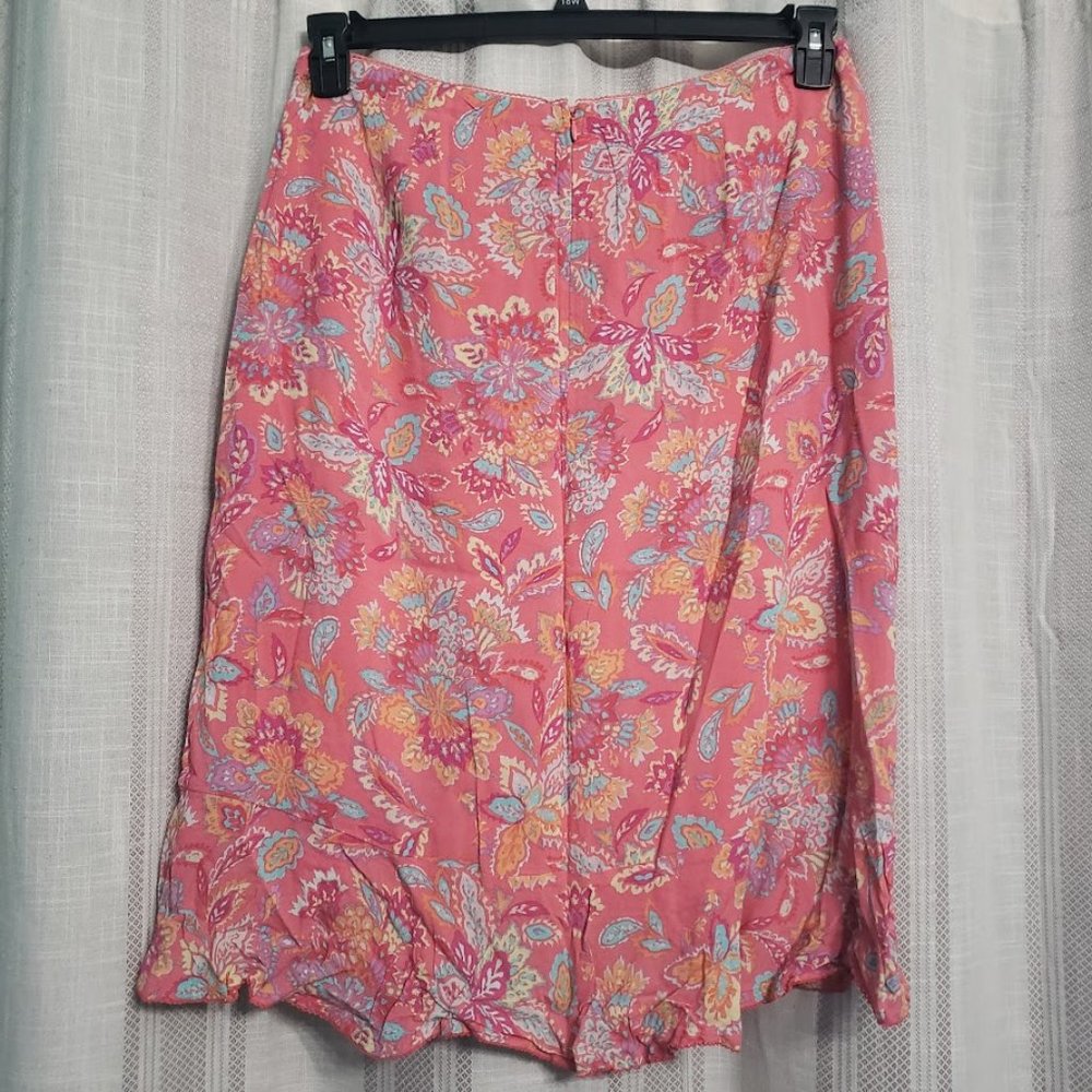 Singrid Olsen Sport Pink Floral Skirt Size 1X